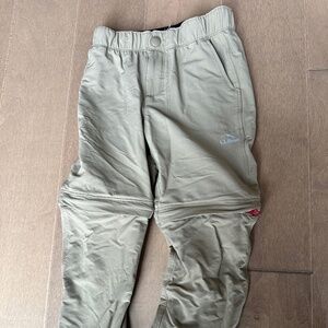 LL bean boys/girls convertible hiking pants shorts size 4